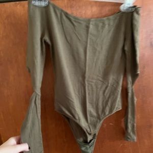 Olive body suit